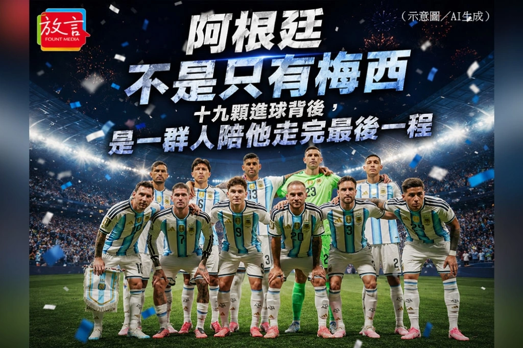 《放．新聞／世足回顧》阿根廷不是只剩梅西　十九顆進球背後，是一群人陪他走完最後一程
