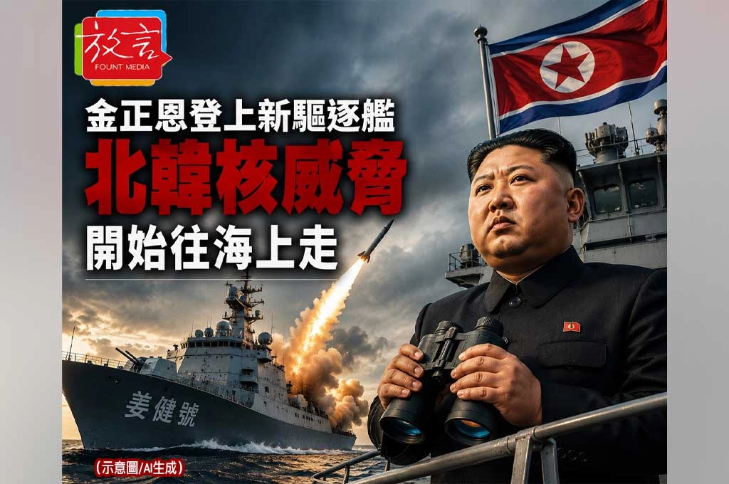 《放. 新聞／世界要聞／北韓》金正恩登上新驅逐艦試射飛彈！北韓核威脅開始往海上走
