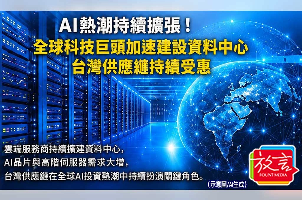 《放. 新聞／世界要聞》AI熱潮持續擴張！全球科技巨頭加速建設資料中心　台灣供應鏈持續受惠