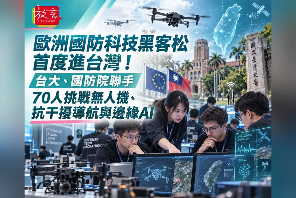 歐洲國防科技黑客松首度進台灣！台大、國防院聯手　70人挑戰無人機、抗干擾導航與邊緣AI