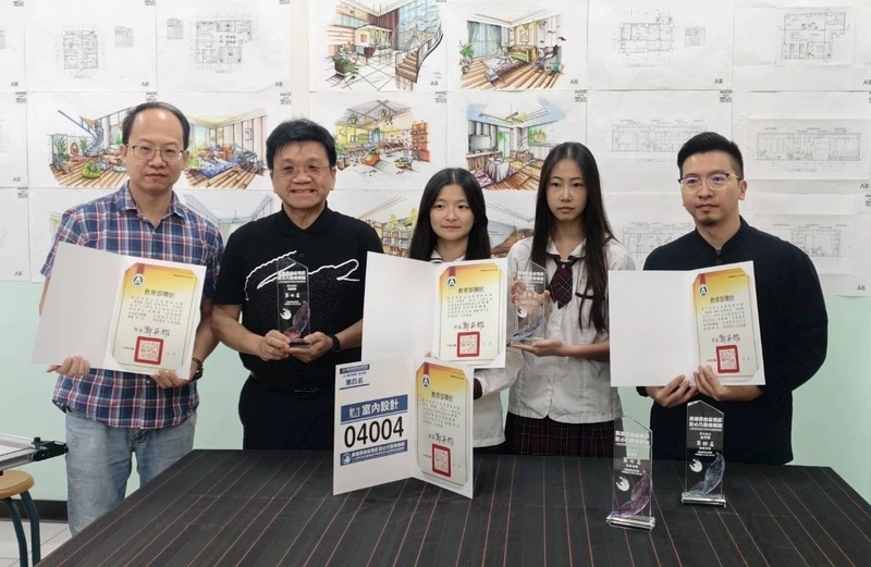 竹市光復高中室設科雙姝　獲技藝競賽金手獎優勝