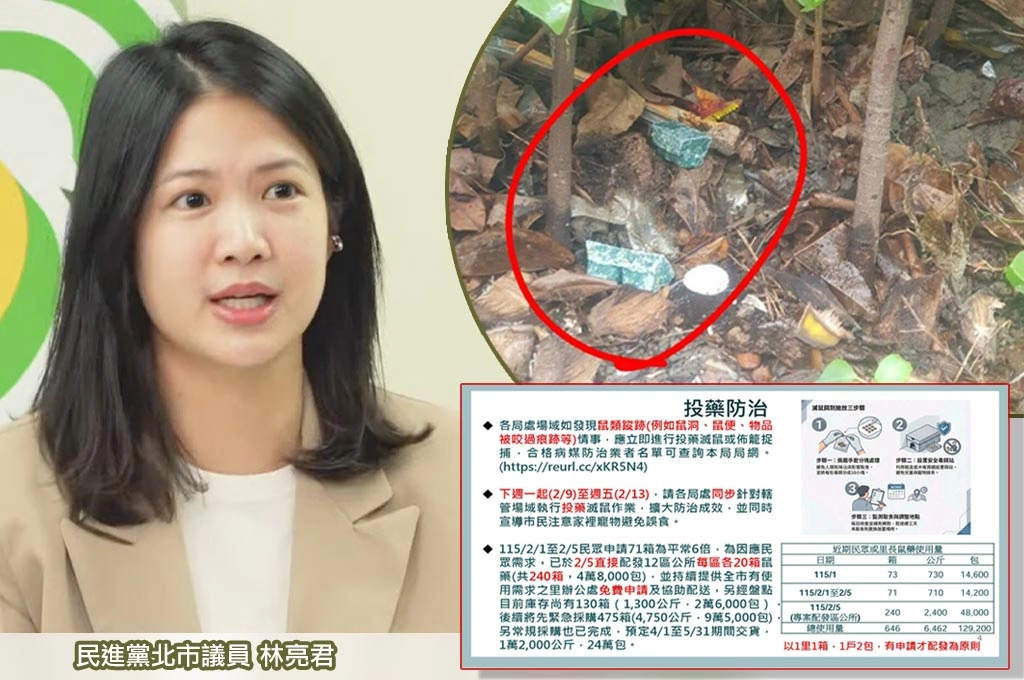 遭指誘導投藥？林亮君轟「早提醒北市府投放老鼠藥需避免接觸」：蔣萬安解決鼠患唯一作為是修理議員？