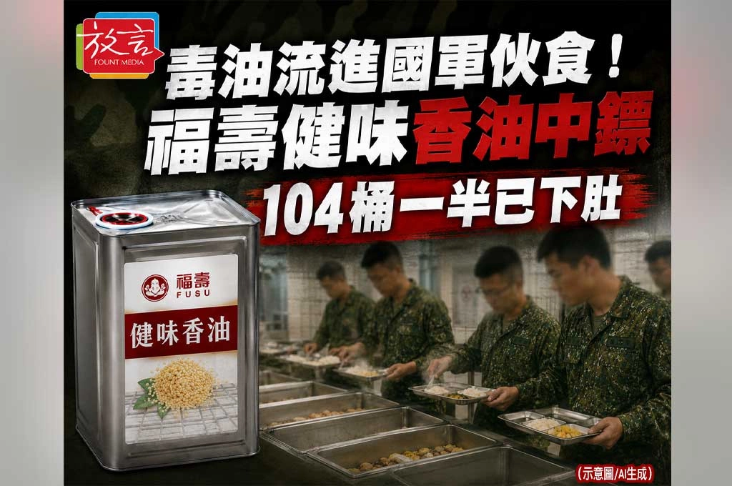《放．新聞》毒油流進國軍伙食！福壽健味香油中鏢　104桶一半已下肚
