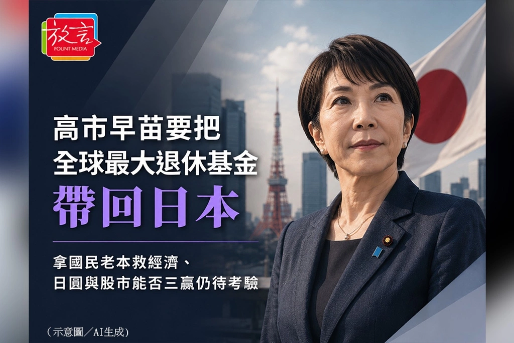 《放．新聞／世界要聞》高市早苗要把全球最大退休基金帶回日本　拿國民老本救經濟、日圓與股市能否三贏？
