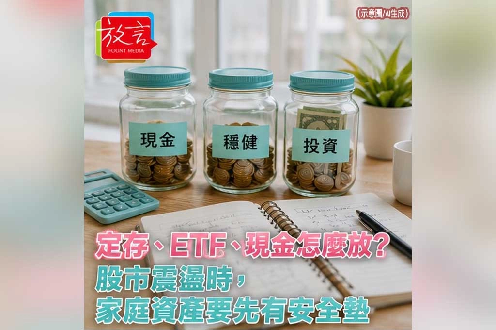 《放．新聞／生活理財》定存、ETF、現金怎麼放？股市震盪時，家庭資產要先有安全墊