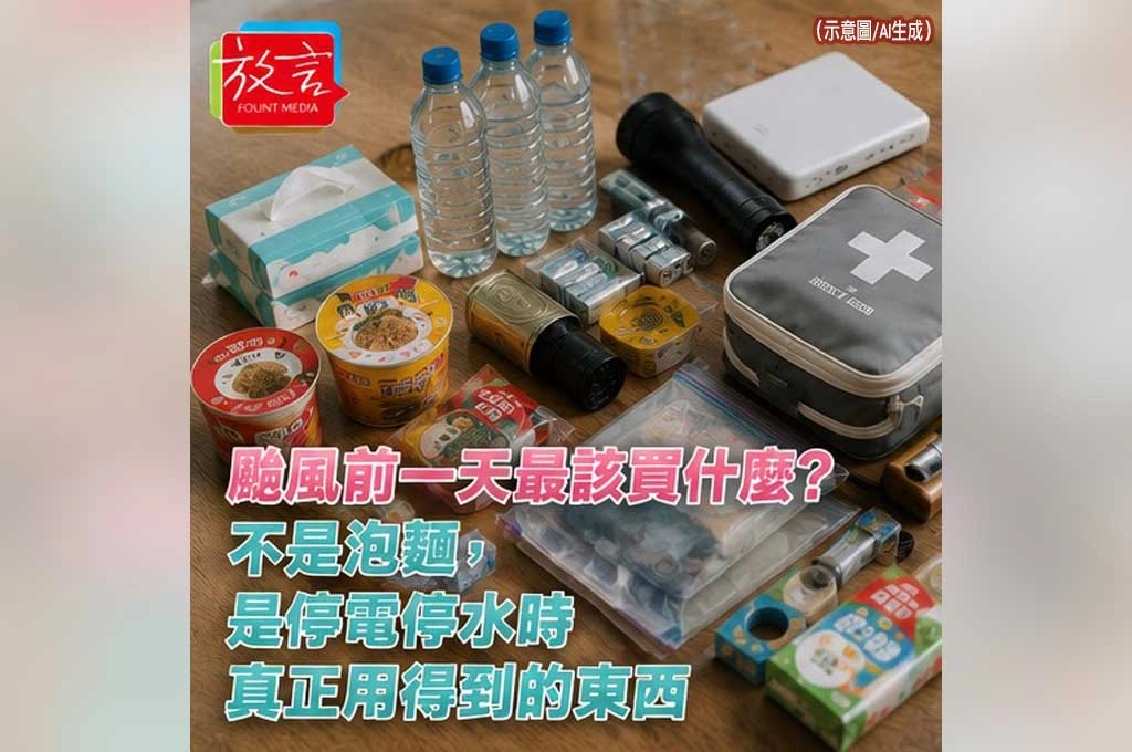 《放．新聞／生活》颱風前一天最該買什麼？不是泡麵，是停電停水時真正用得到的東西