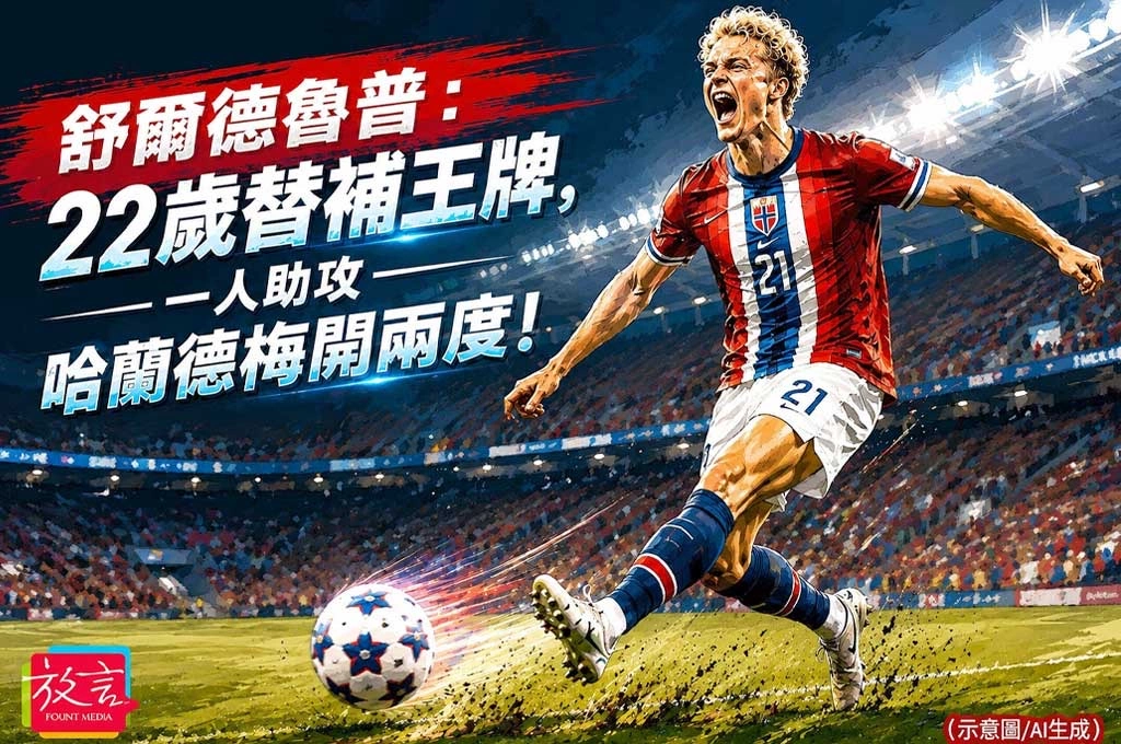 《放．人物/世足賽》舒爾德魯普：22歲替補王牌，一人助攻哈蘭德梅開兩度