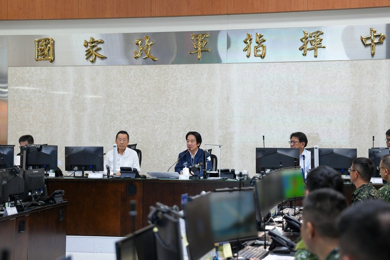府：總統與團隊進行萬鈞演練　檢視指揮體系應變