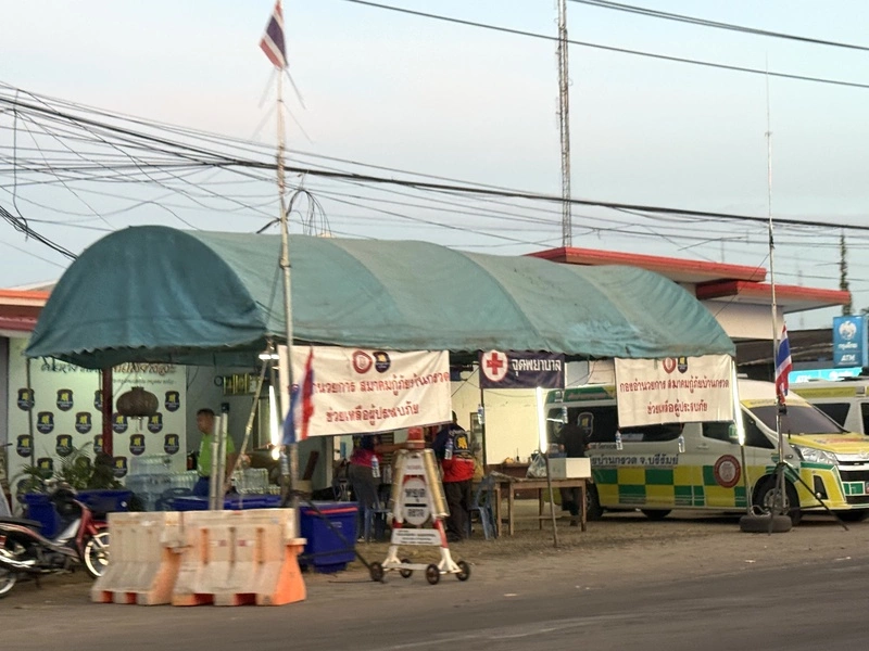 泰國邊境設有救護站