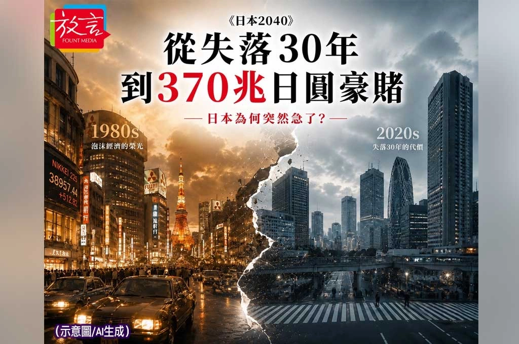 《日本2040》高市早苗的370兆日圓豪賭（系列3）從失落30年到370兆日圓豪賭　日本為何突然急了？