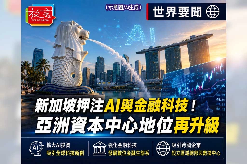 《放. 新聞/世界要聞/新加坡》新加坡押注AI與金融科技!亞洲資本中心地位再升級