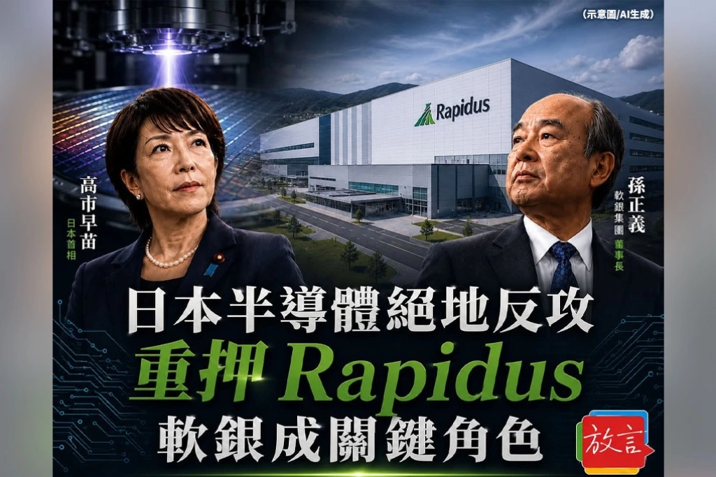 日本半導體絕地反攻　高市政府重押Rapidus　孫正義成國家隊關鍵角色