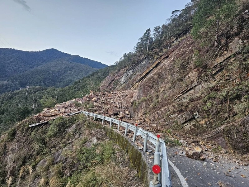 北橫公路宜蘭明池段坍方阻斷