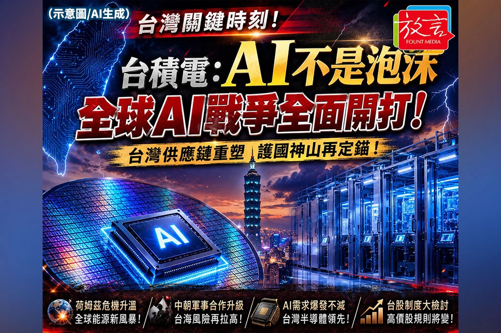 台積電財務長親上火線!不排除漲價、AI不是泡沫 最尖端生產仍留台灣