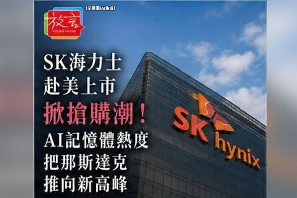 SK海力士赴美上市掀搶購潮！AI記憶體熱度把那斯達克推向新高峰