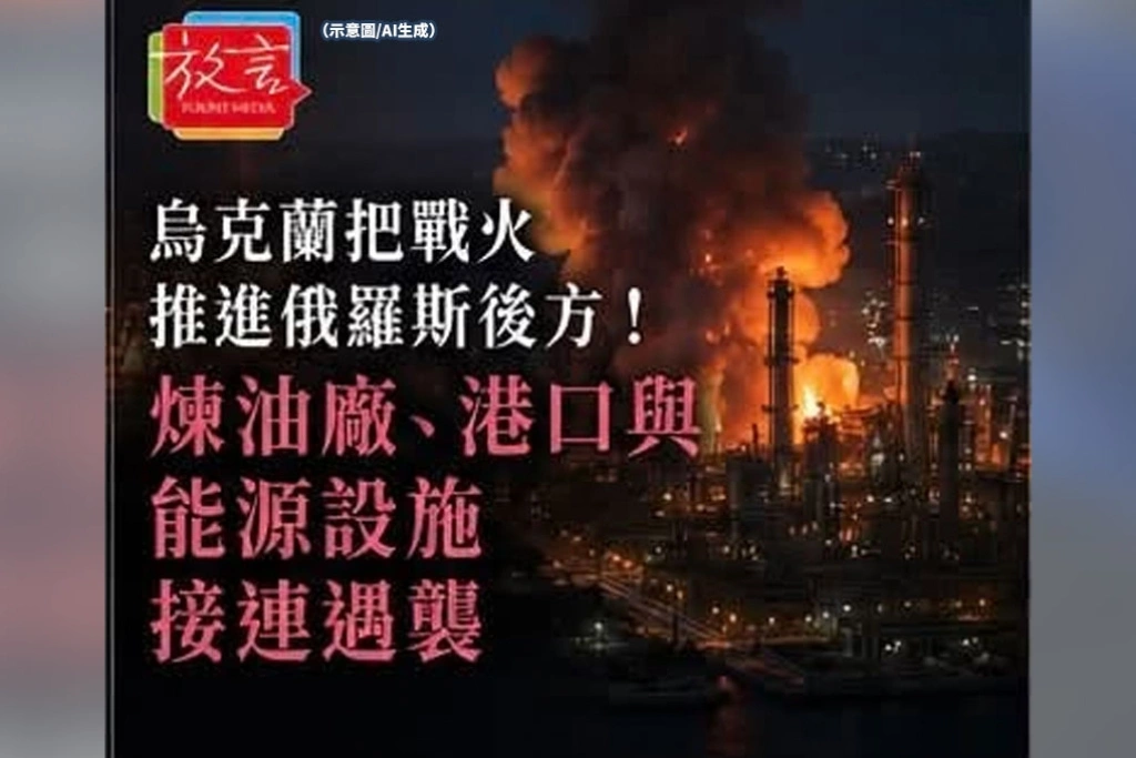 烏克蘭把戰火推進俄羅斯後方！煉油廠、港口與能源設施接連遇襲