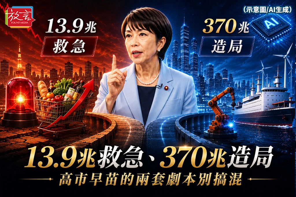 13.9兆救急、370兆造局——高市早苗的兩套劇本別搞混