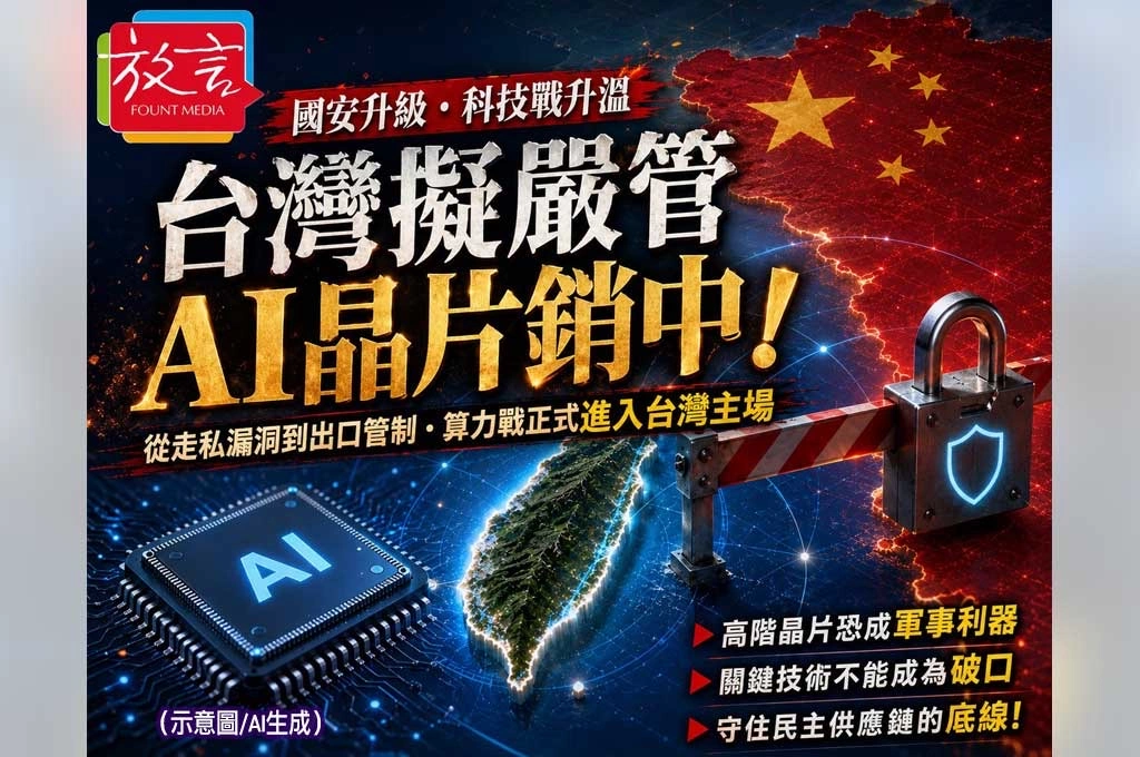 台灣擬嚴管AI晶片銷中！從輝達伺服器走私案到出口管制　算力戰正式進入台灣主場