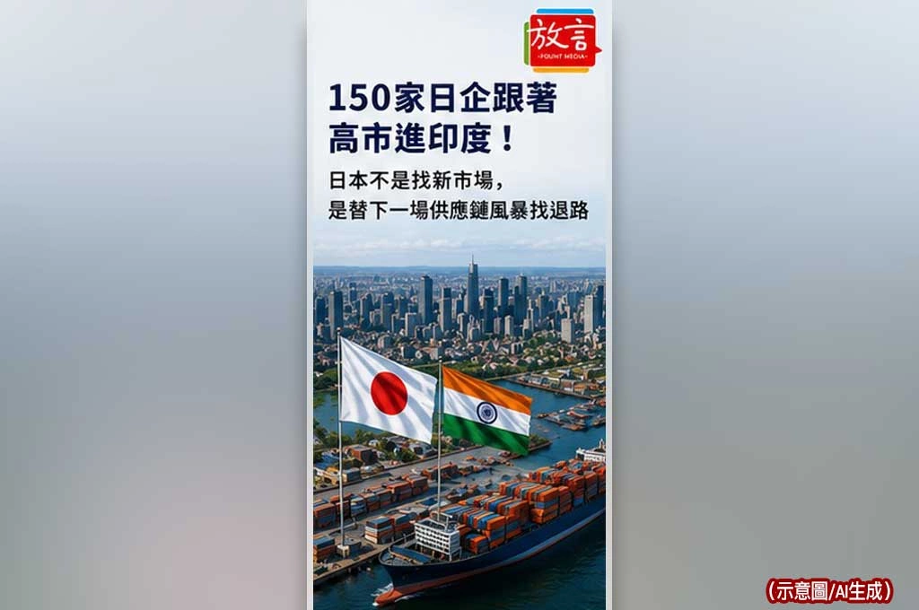 《放. 新聞／世界要聞／日本印度》150家日企跟著高市進印度！日本不是找新市場，是替下一場供應鏈風暴找退路