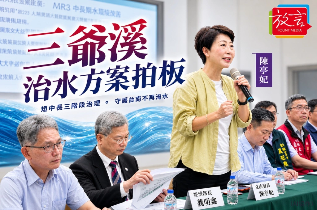 三爺溪治水拍板三階段方案！陳亭妃邀龔明鑫南下考察　拚颱風季前補強防洪破口