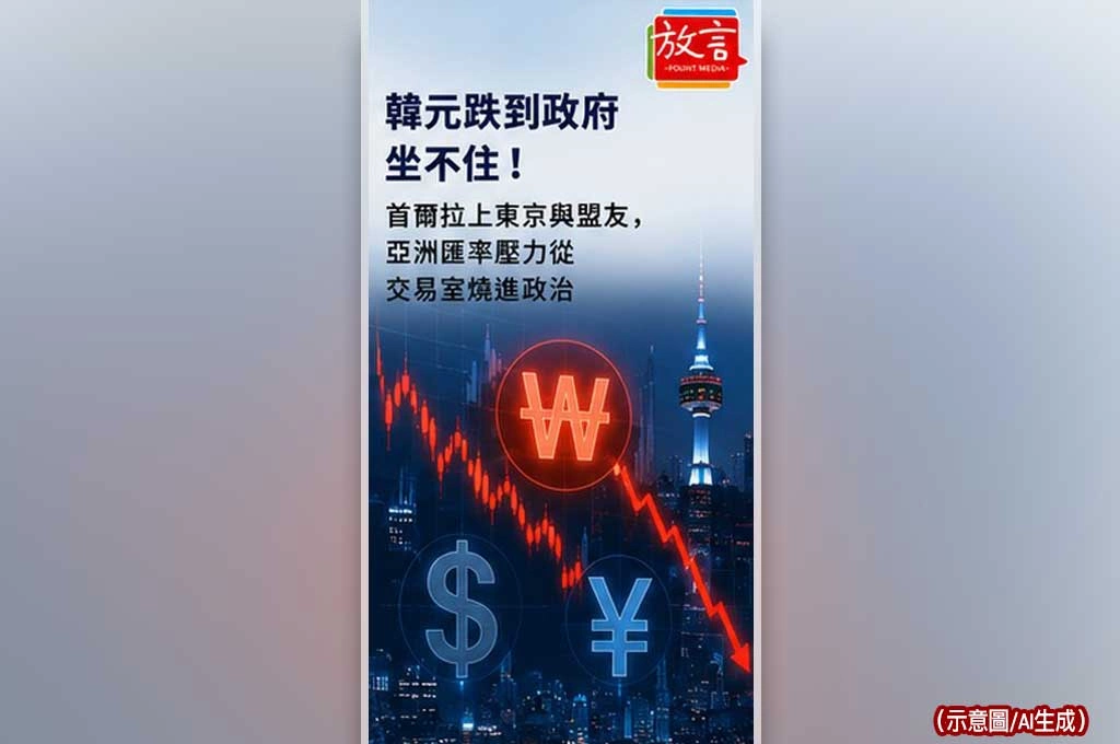《放. 新聞／世界要聞／韓國日本》韓元跌到政府坐不住！首爾拉上東京與盟友，亞洲匯率壓力從交易室燒進政治