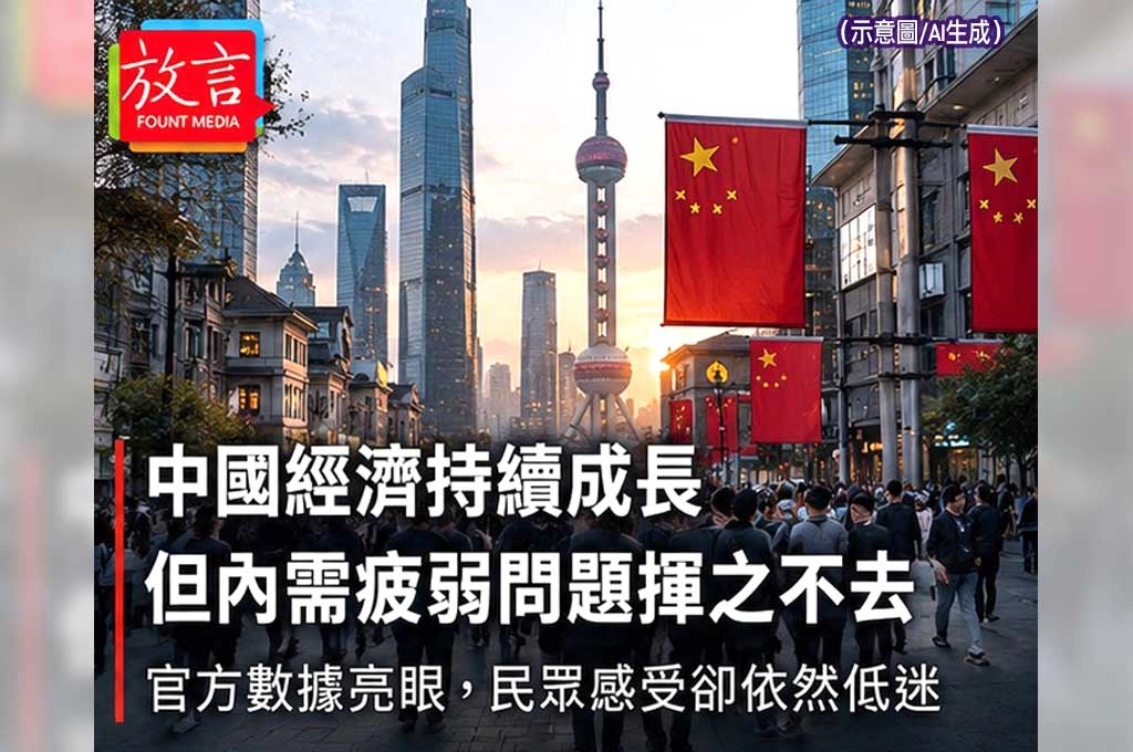 《放. 新聞／世界要聞／中國》中國經濟仍在成長　但內需疲弱問題始終揮之不去