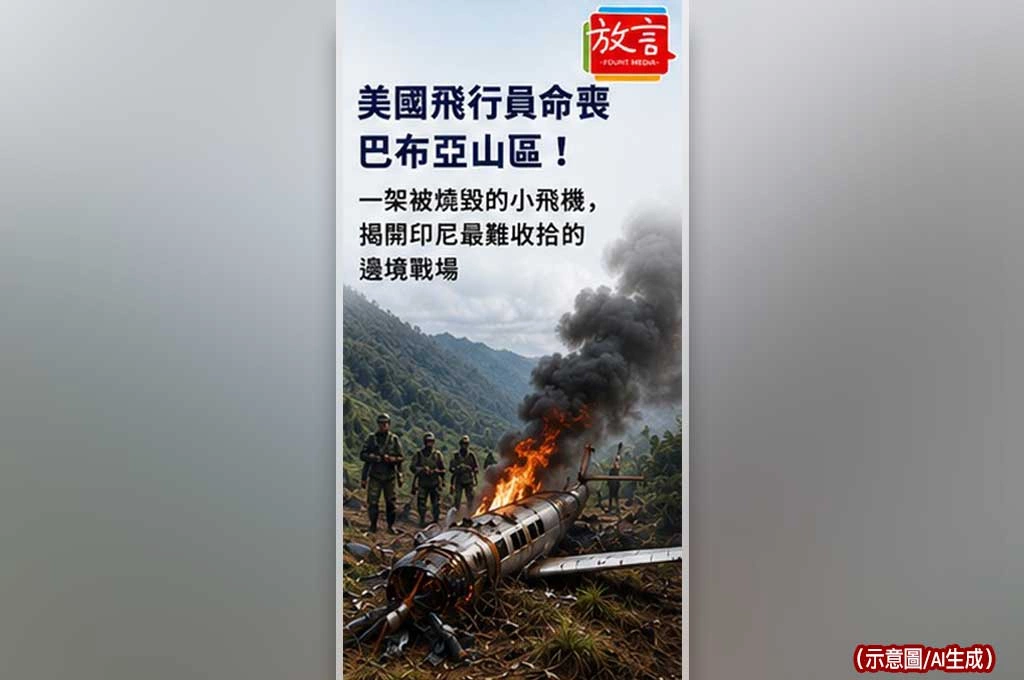 《放. 新聞／世界要聞／印尼》美國飛行員命喪巴布亞山區！一架被燒毀的小飛機，揭開印尼最難收拾的邊境戰場