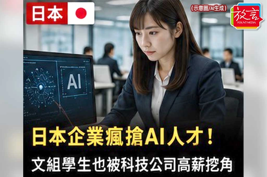 《放. 新聞/世界要聞/日本》日本企業瘋搶AI人才!文組學生也被科技公司高薪挖角