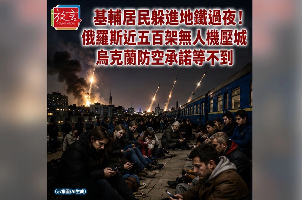 《放. 新聞／世界要聞／烏克蘭》基輔居民躲進地鐵過夜！俄羅斯近500架無人機壓城，烏克蘭防空承諾等不到