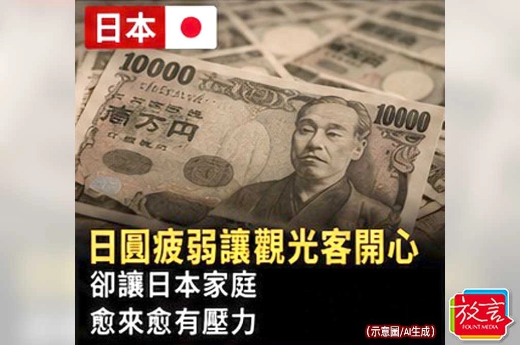 《放. 新聞／世界要聞／日本》日圓疲弱讓觀光客開心　卻讓日本家庭愈來愈有壓力