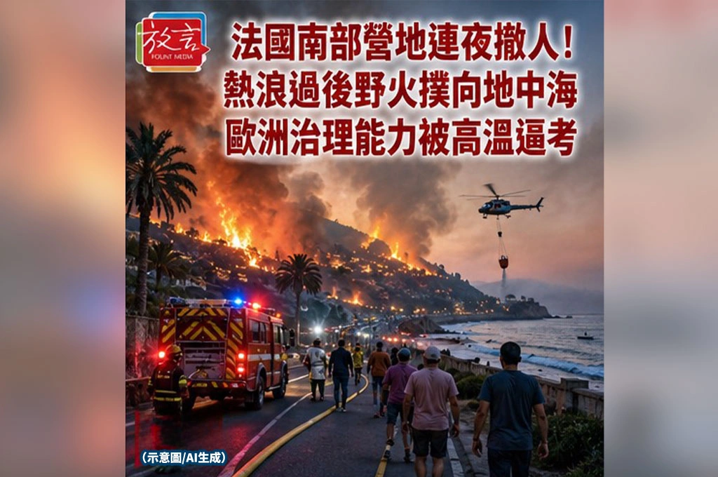 《放. 新聞／世界要聞／法國》法國南部營地連夜撤人！熱浪過後野火撲向地中海，歐洲治理能力被高溫逼考