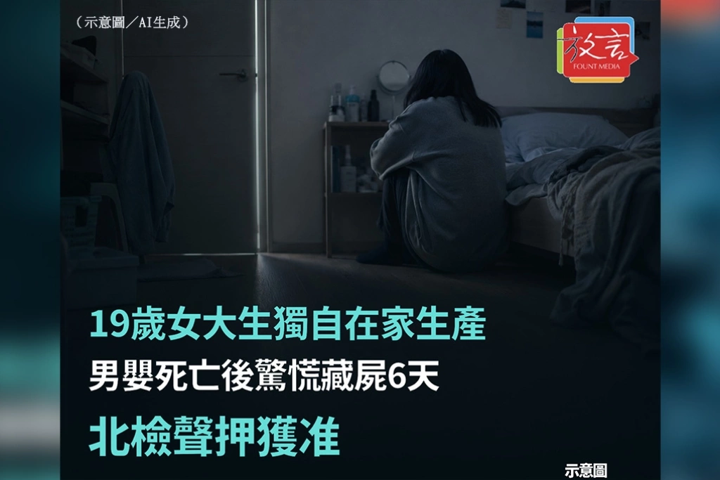 19歲女大生獨自在家生產　男嬰死亡後驚慌藏屍6天、北檢聲押獲准
