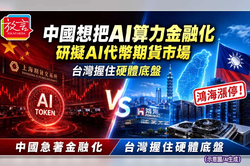 中國想把AI算力金融化！路透曝北京研擬AI代幣期貨市場　美中科技戰進入新戰場