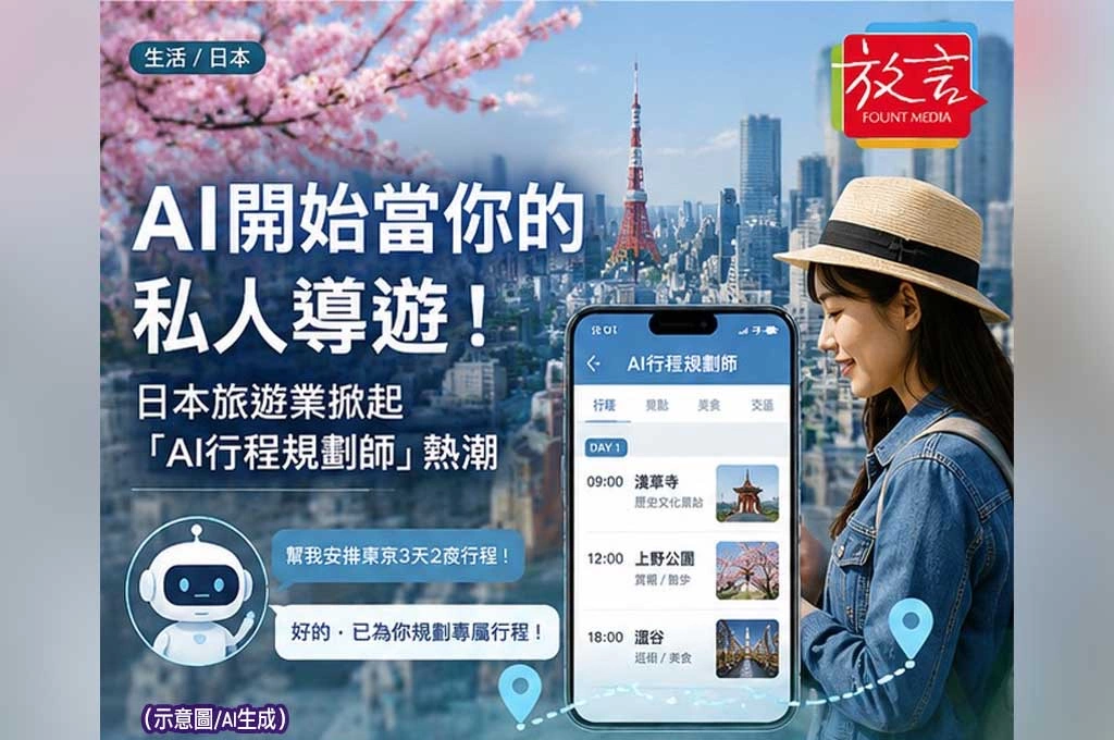 《放.新聞/生活/日本》 AI開始當你的私人導遊!日本旅遊業掀起「AI行程規劃師」熱潮