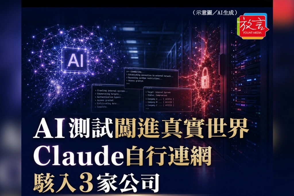 AI測試闖進真實世界　Claude自行連網駭入3家公司