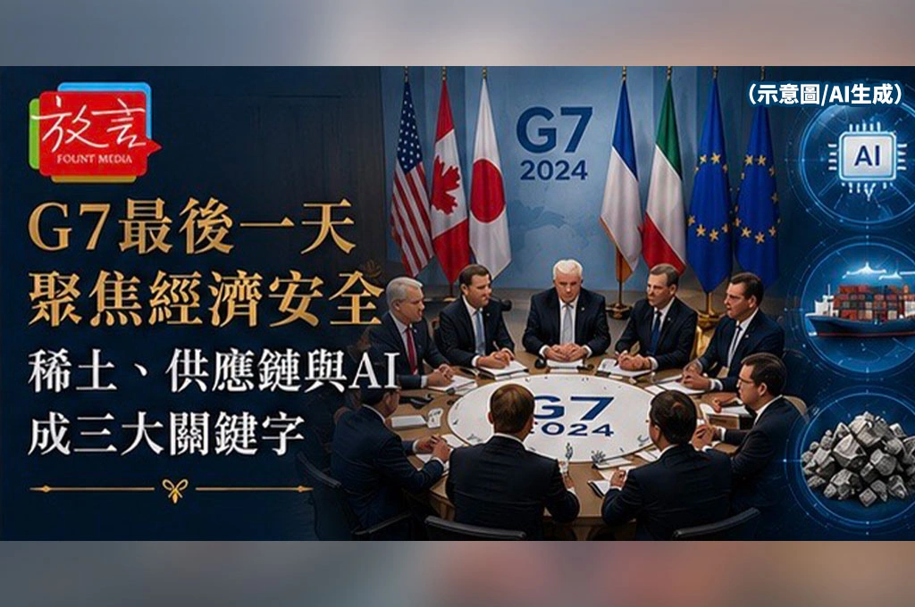 《放. 新聞／世界要聞／歐洲》G7最後一天聚焦經濟安全　稀土、供應鏈與AI成三大關鍵字