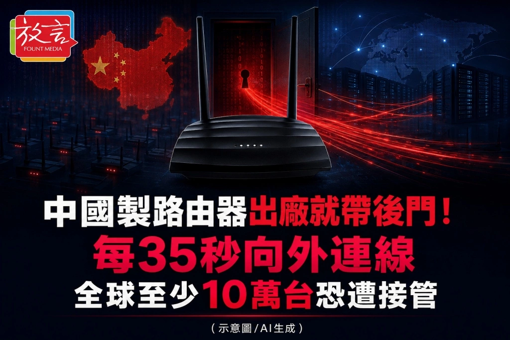 中國製路由器出廠就帶後門！每35秒向外連線　全球至少10萬台恐遭接管