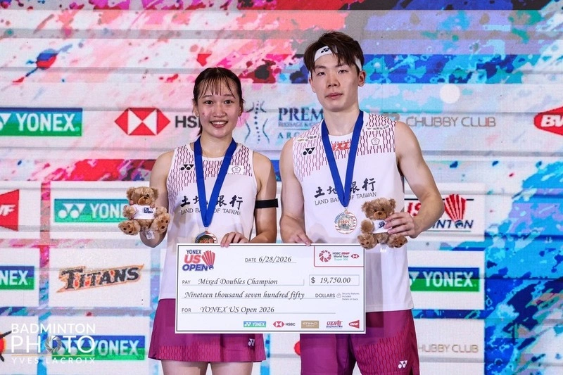BWF美國羽球賽　混雙劉廣珩、許尹鏸合作4場就奪冠
