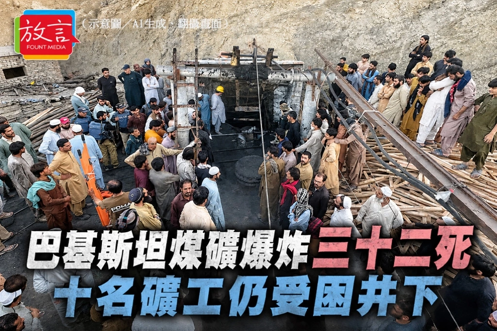 巴基斯坦煤礦爆炸三十二死　十名礦工仍受困井下