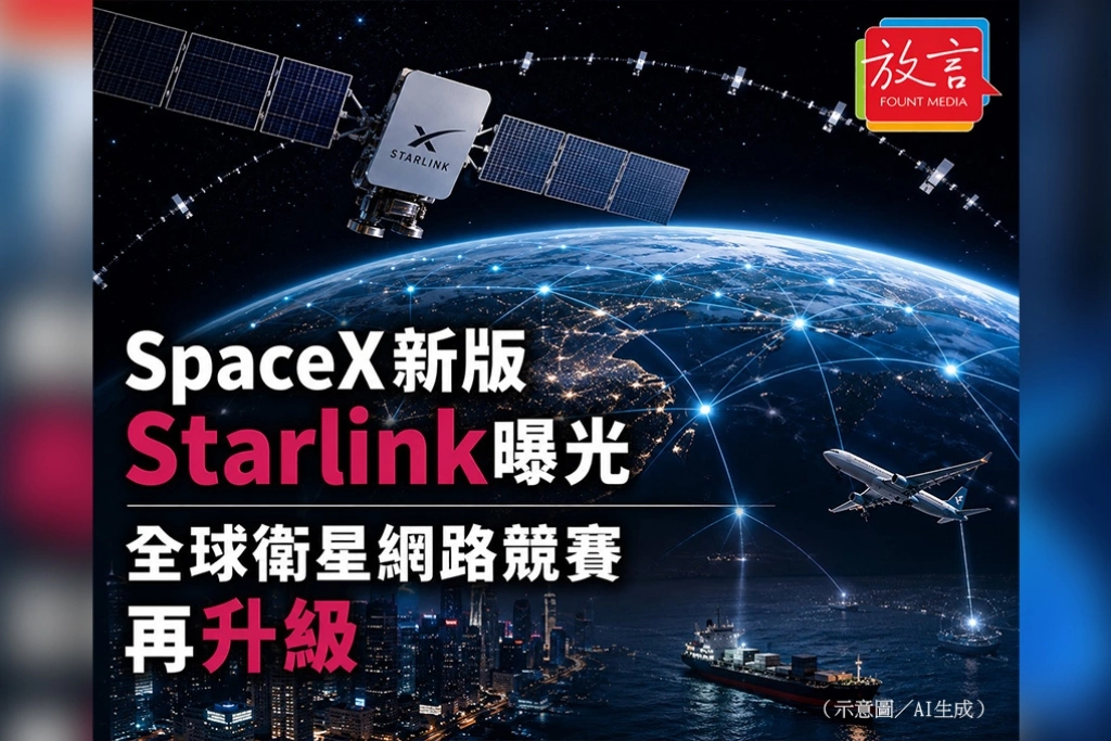 SpaceX新版Starlink曝光 全球衛星網路競賽再升級