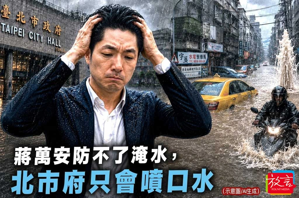 【豁然開朗】蔣萬安防不了淹水，北市府只會噴口水