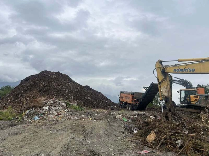 風災後樹枝堆積如山　陳瑩、莊瑞雄爭取去化處理