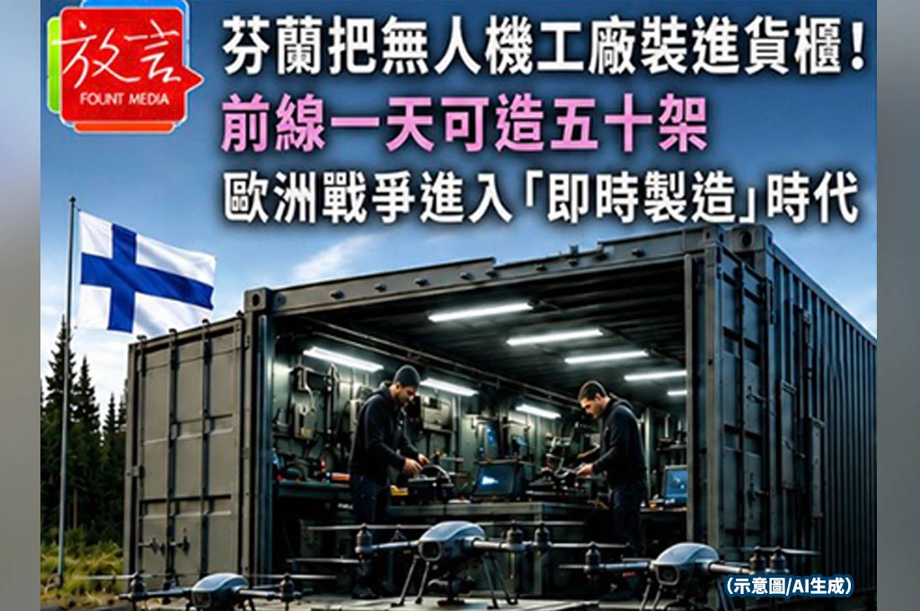 芬蘭把無人機工廠裝進貨櫃！前線一天可造五十架　歐洲戰爭進入「即時製造」時代
