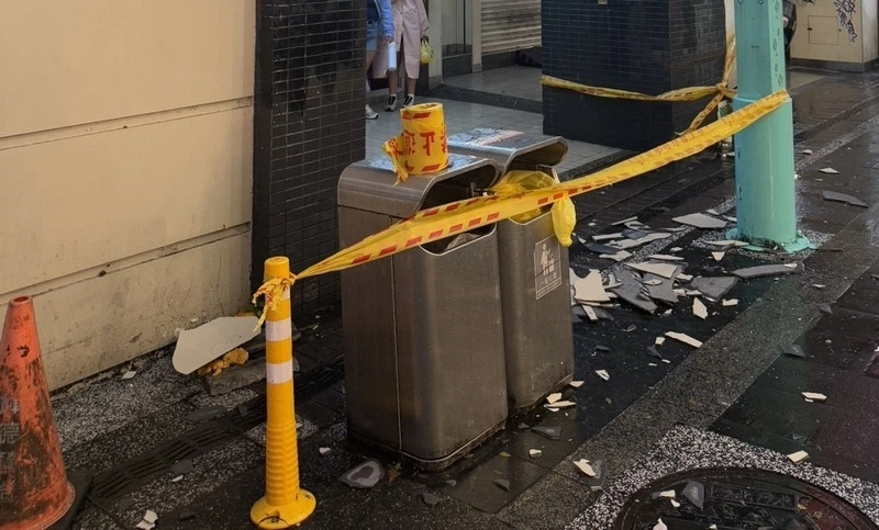 西門町建物磁磚掉落砸傷1人  北市擬開罰