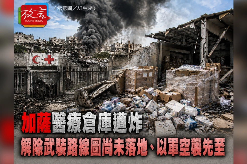 加薩醫療倉庫遭炸　解除武裝路線圖尚未落地、以軍空襲先至