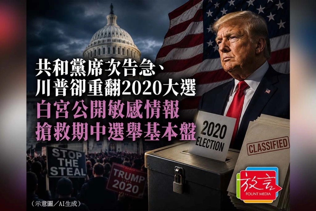 《放. 新聞/世界要聞》共和黨席次告急、川普卻重翻2020大選　白宮公開敏感情報搶救期中選舉基本盤