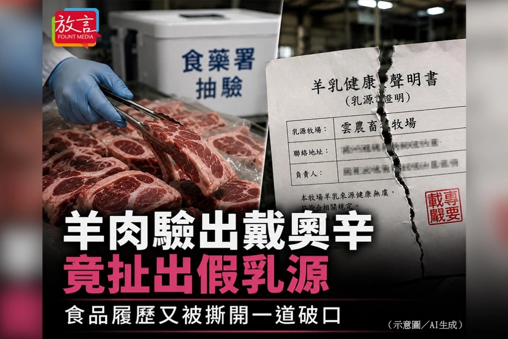 羊肉驗出戴奧辛竟扯出假乳源　食品履歷又被撕開一道破口