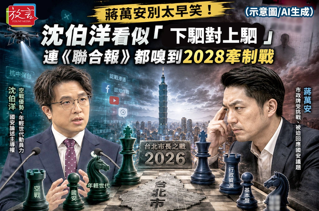 蔣萬安別太早笑!沈伯洋看似「下駟對上駟」 連《聯合報》都嗅到2028牽制戰