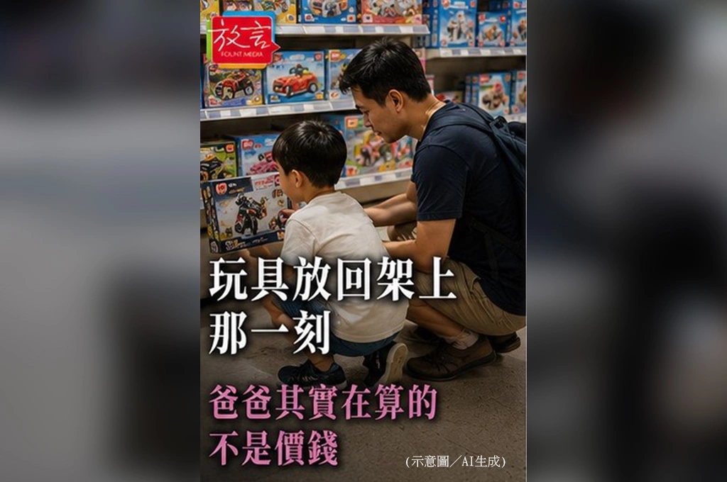 玩具放回架上那一刻　爸爸其實在算的不是價錢