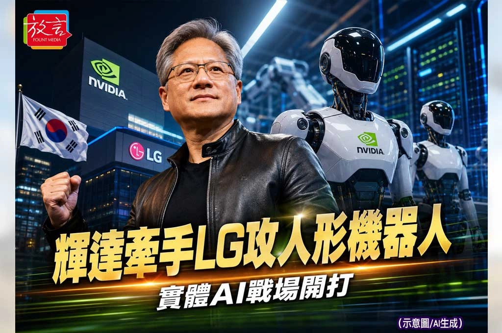 輝達牽手LG攻人形機器人！黃仁勳韓國行不只K-culture　實體AI戰場開打